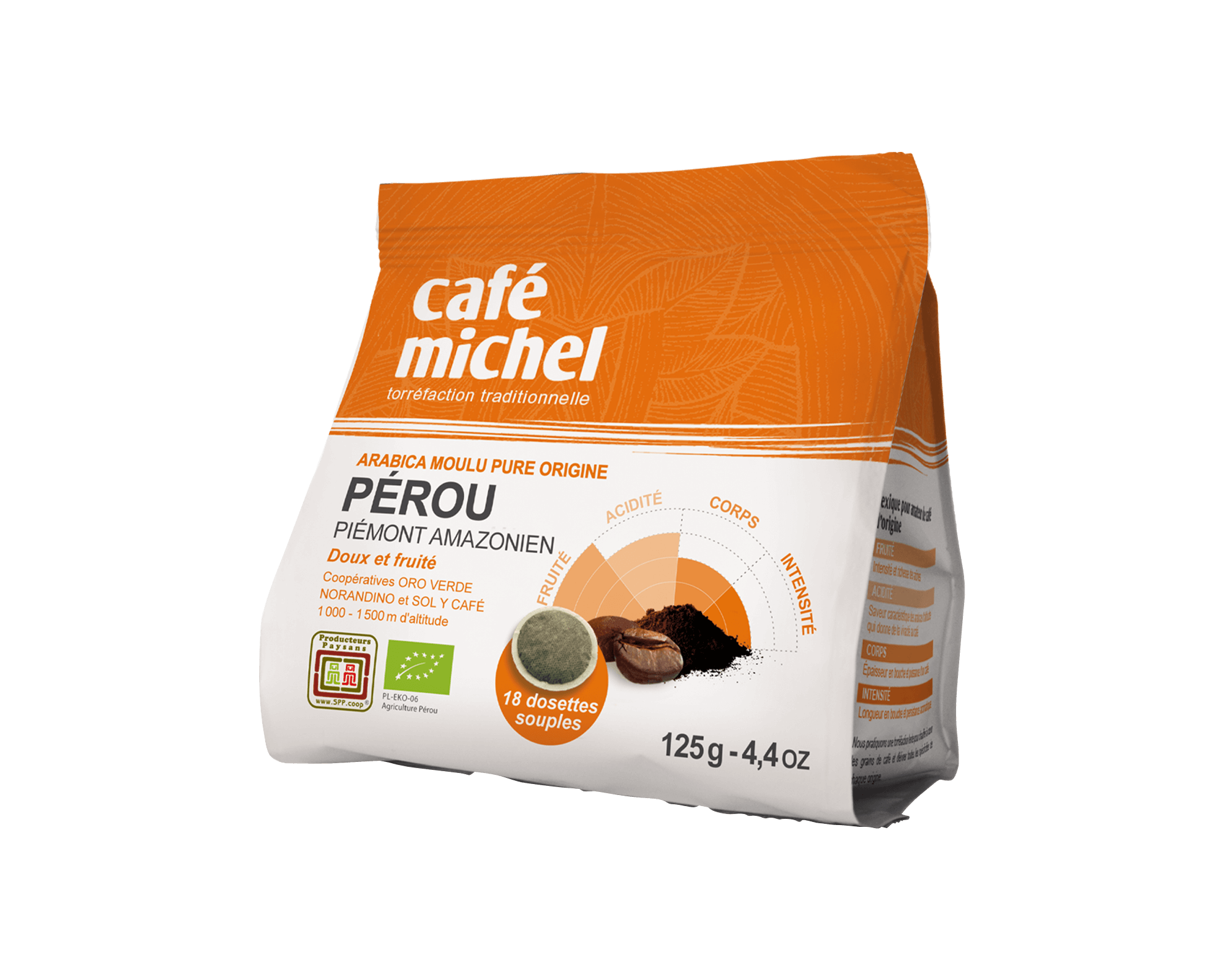 pur arabica du Pérou en dosettes biologique et équitable - Café Michel