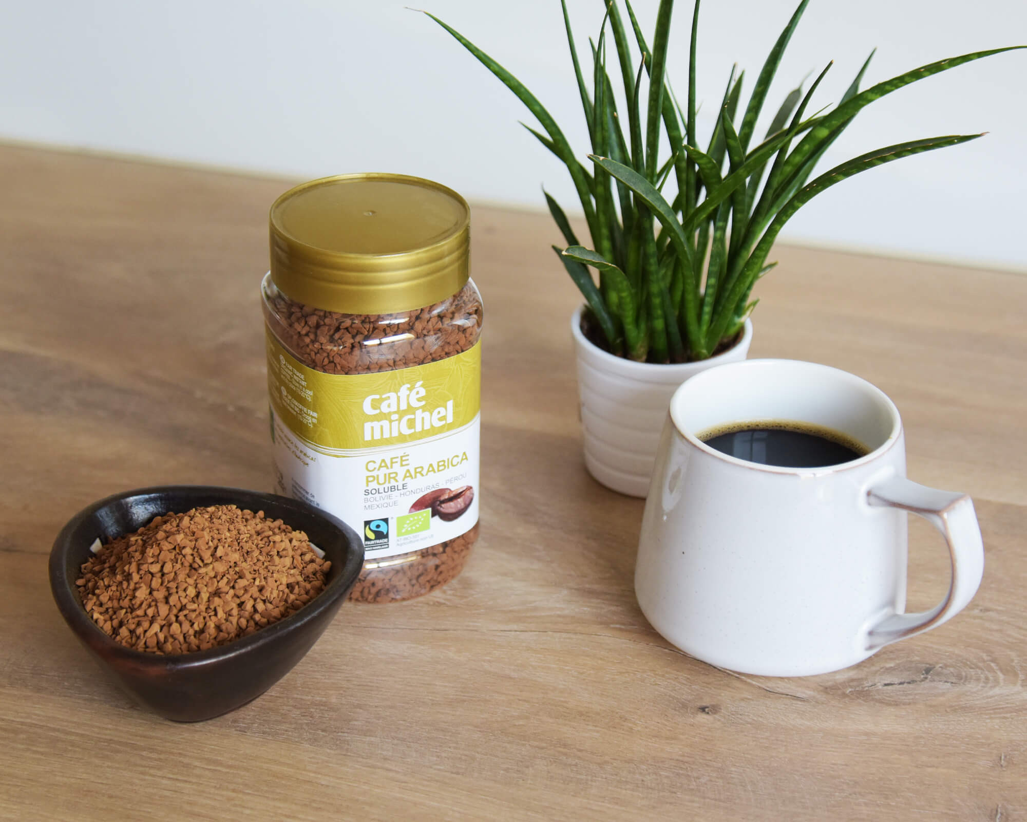 Café soluble, mélange de pur arabica biologiques et équitables - Café Michel