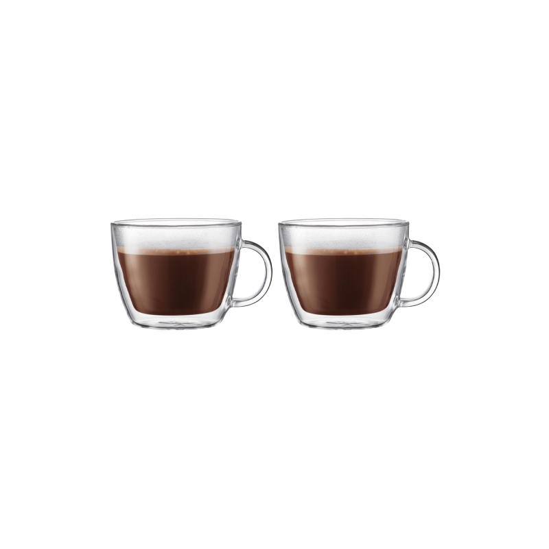 Set 2 Tasses À Café Latte Bistro 0.45 L Transparent à Prix Carrefour