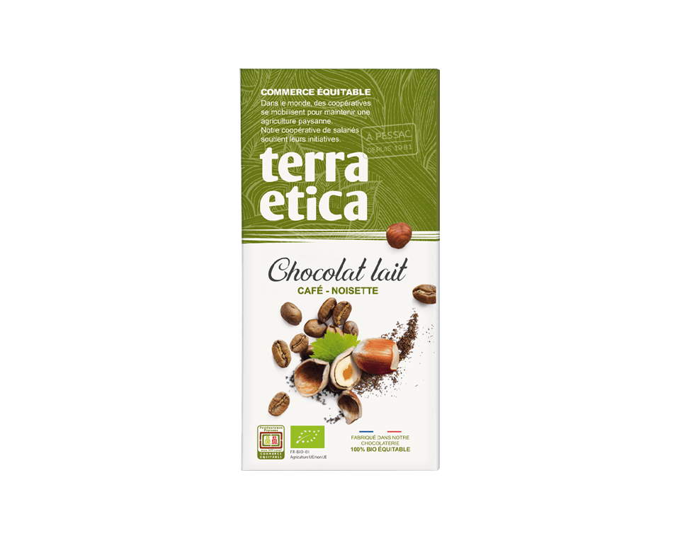 Chocolat lait café noisette 47% cacao Pérou I Terra Etica