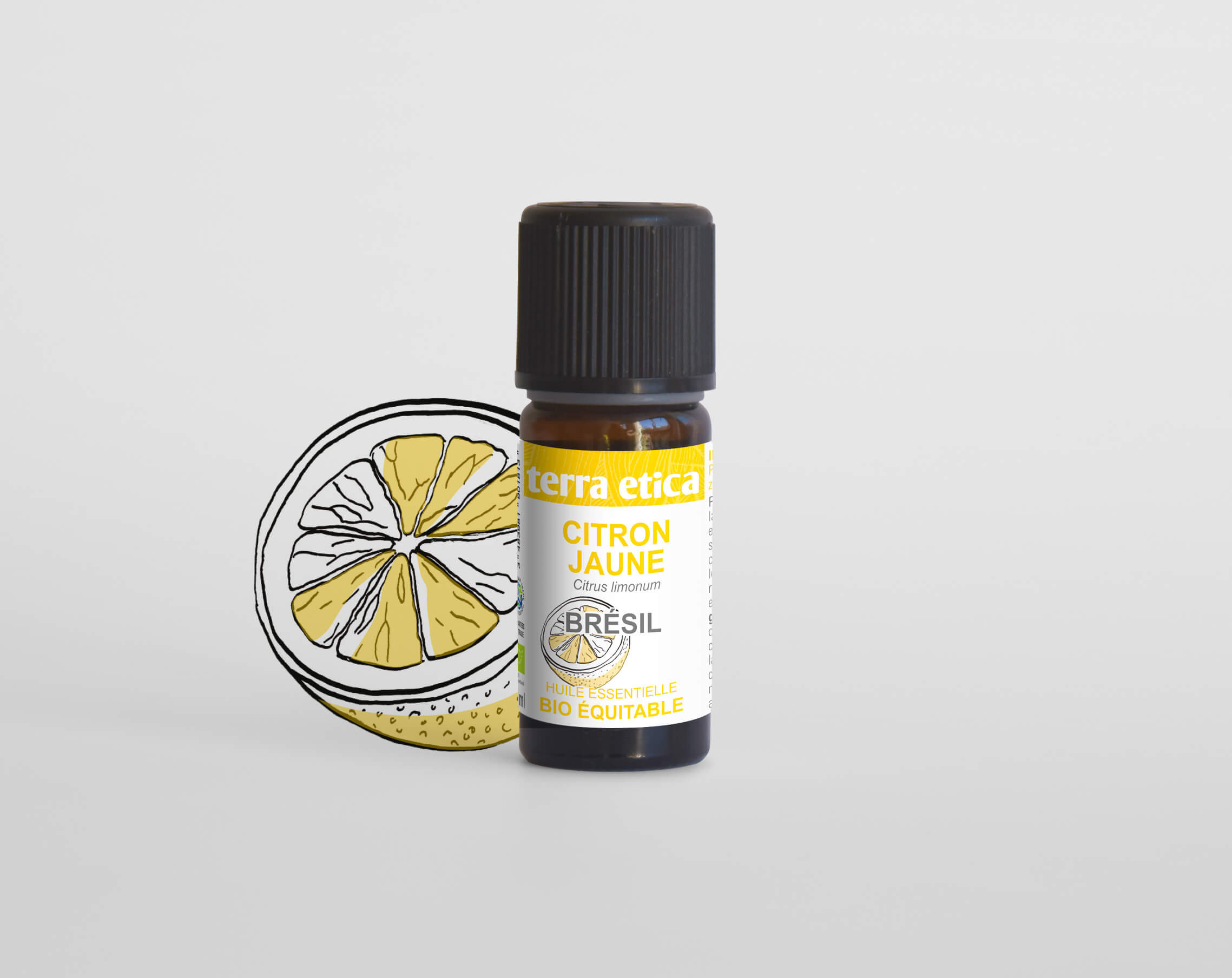 Terra Etica - Pure huile essentielle Citron jaune du Brésil biologique et équitable
